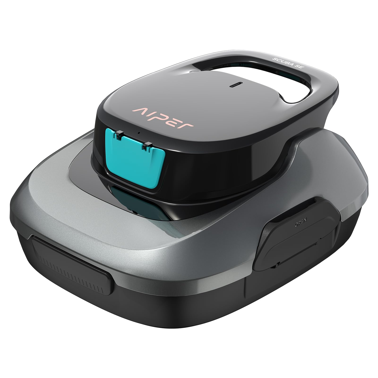 AIPER Scuba SE Cordless Pool Cleaner with 90-Min Runtime, Smart Self-Parking, Lightweight, Pool Vacuum for Above Ground Flat Pools up to 860 Sq.ft, Milky White & Teal