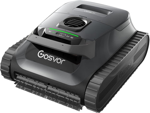 Gosvor LiteVac G1 Pool Vacuum, Wall & Waterline & Platform Cleaning, 15.2 lbs Ultra-Lightweight, Up to 200-Min Runtime, Double Filtration, Smart Navigation & App, for Pools up to 2153 sq.ft, Gray