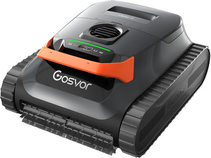 Gosvor LiteVac G1 Pool Vacuum, Wall & Waterline & Platform Cleaning, 15.2 lbs Ultra-Lightweight, Up to 200-Min Runtime, Double Filtration, Smart Navigation & App, for Pools up to 2153 sq.ft, Orange