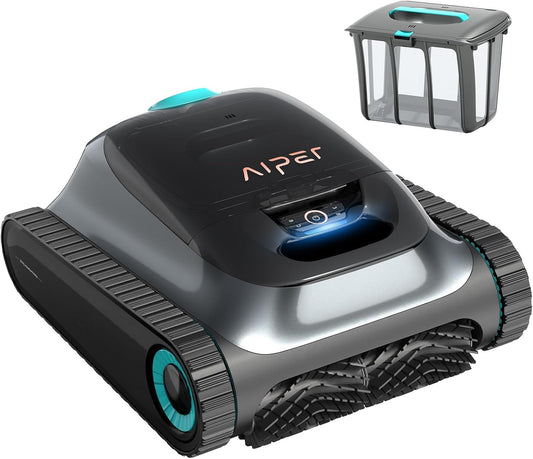 Aiper Scuba S1 Robotic Pool Cleaner, Wall & Waterline Cleaning, Cordless Pool Robot with 4 Modes, Smarter Navigation with High-Precision Sensors, for All Inground & Above Ground Pools (2024)
