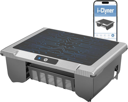 T1B Solar Powered Pool Skimmer Robot, Automatic Robotic Pool Surface Skimmer Cleaner with 24/7 Cleaning, Dual Charging Modes, Auto-Dock, Above-Ground & Inground Pools (Gray)